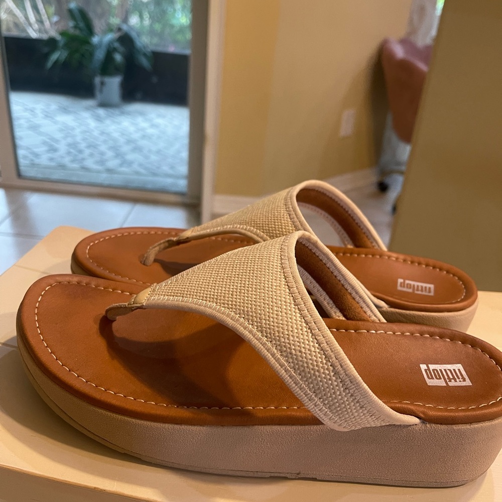 Fitflop Cream and Tan Sandals